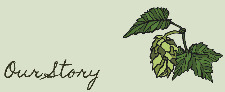 Our Story Graphic w/ Hop - Rookery Brewing Co.